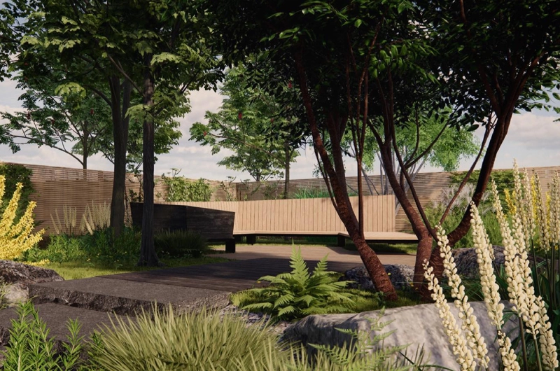 New development garden design in Tampere: ecological garden plan, natural garden, modern garden
