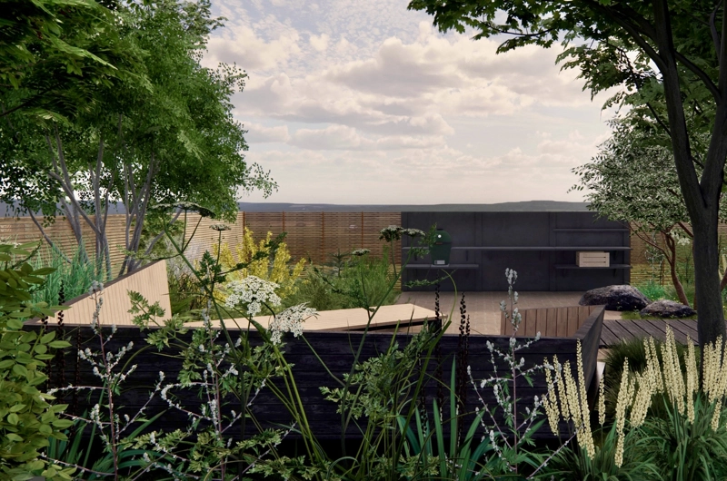 New development garden design in Tampere: ecological garden plan, natural garden, modern garden