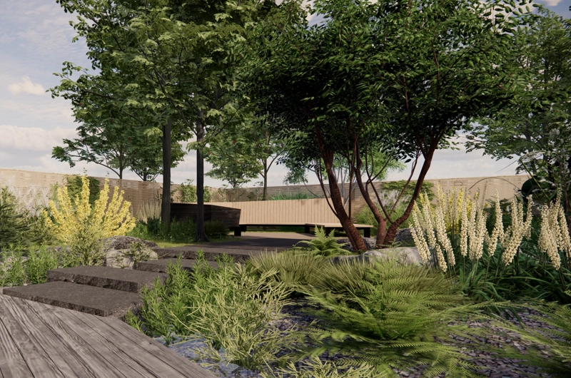 New development garden design in Oulu: ecological garden plan, natural garden, modern garden