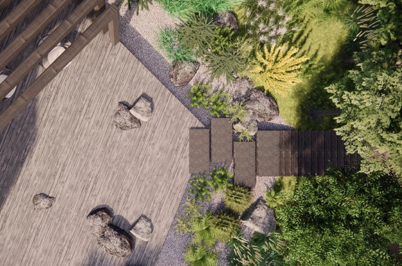 New development garden design in Tampere: ecological garden plan, natural garden, modern garden